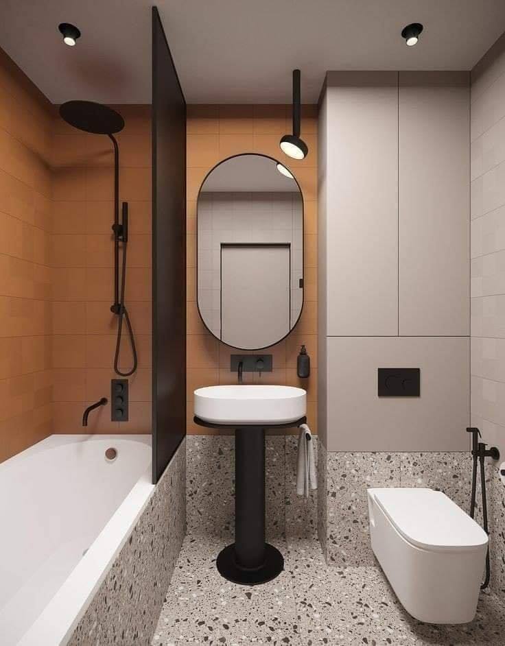 15 ไอเดียการออกแบบห้องน้ำสไตล์โมเดิร์น สวยหรูน่าใช้งาน - รักบ้านรักไอเดีย