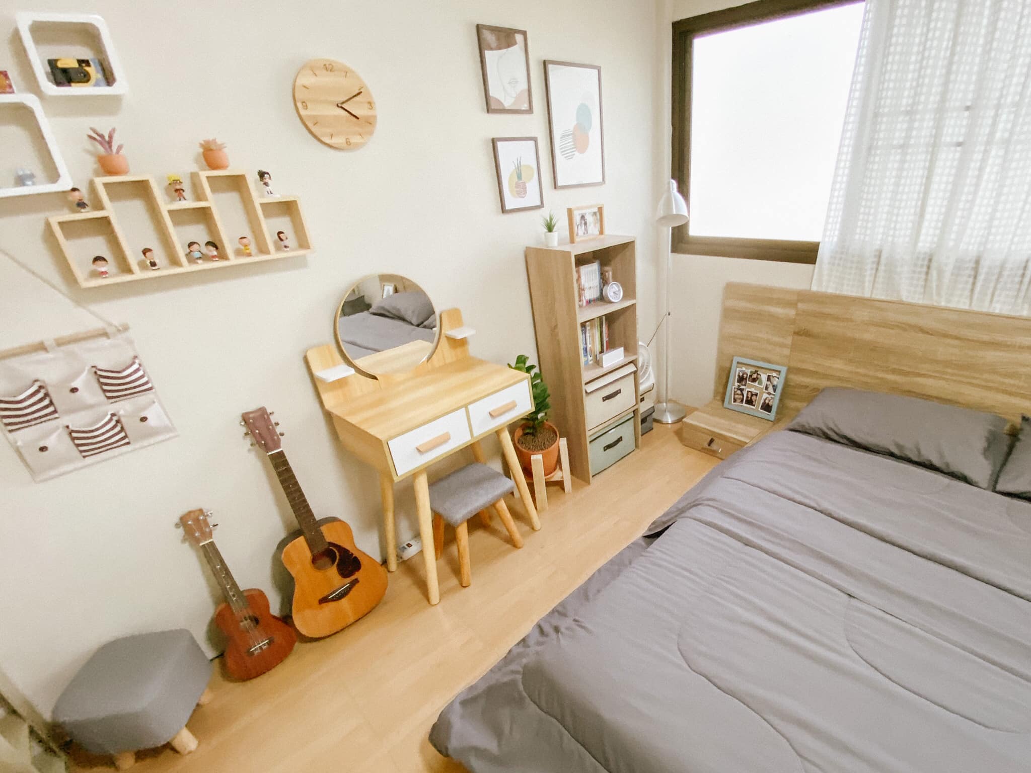ไอเดียแต่งห้องเล็กๆ ขนาด 3x4 เมตร เน้นเฟอร์นิเจอร์ไม้ - รักบ้านรักไอเดีย